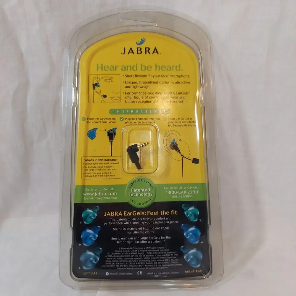 Jabra EarBoom Sound Style Mobile Cordless Phones Except Nokia Vintage 2000 Prop